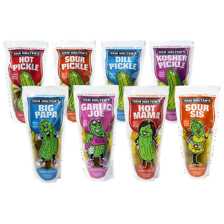 Van Holten's Pickles - Variety Pickle-In-A-Pouch Sampler - 8 Pack