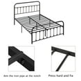 VECELO Queen Size Metal Bed Frame with Headboard and Footboard
