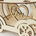 thumbnail image 2 of Efavormart Natural Wooden Carriage Wedding Cake Stand, Laser Cut Cupcake Holder with 12" Round Display Plate, 2 of 11