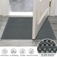 thumbnail image 4 of iOhouze 4x6 ft Area Rug for Bedroom Livinging Room Washable Rugs with Rubber Backing Cotton Braided Boho Floor Carpet Entry Rug Charcoal Grey/Dark Grey, 4 of 8