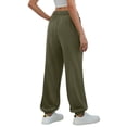 thumbnail image 6 of felwors Wide Leg Sweatpants for Women Fleece High Waist Joggers with Pockets Lightweight Comfy Drawstring Sweat Pants (AG, L), 6 of 8