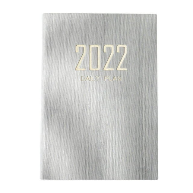 koolsoo 2022 Notebook to Do List PU Leather W/ 12 Months Time Tiger Year Noting Portable White