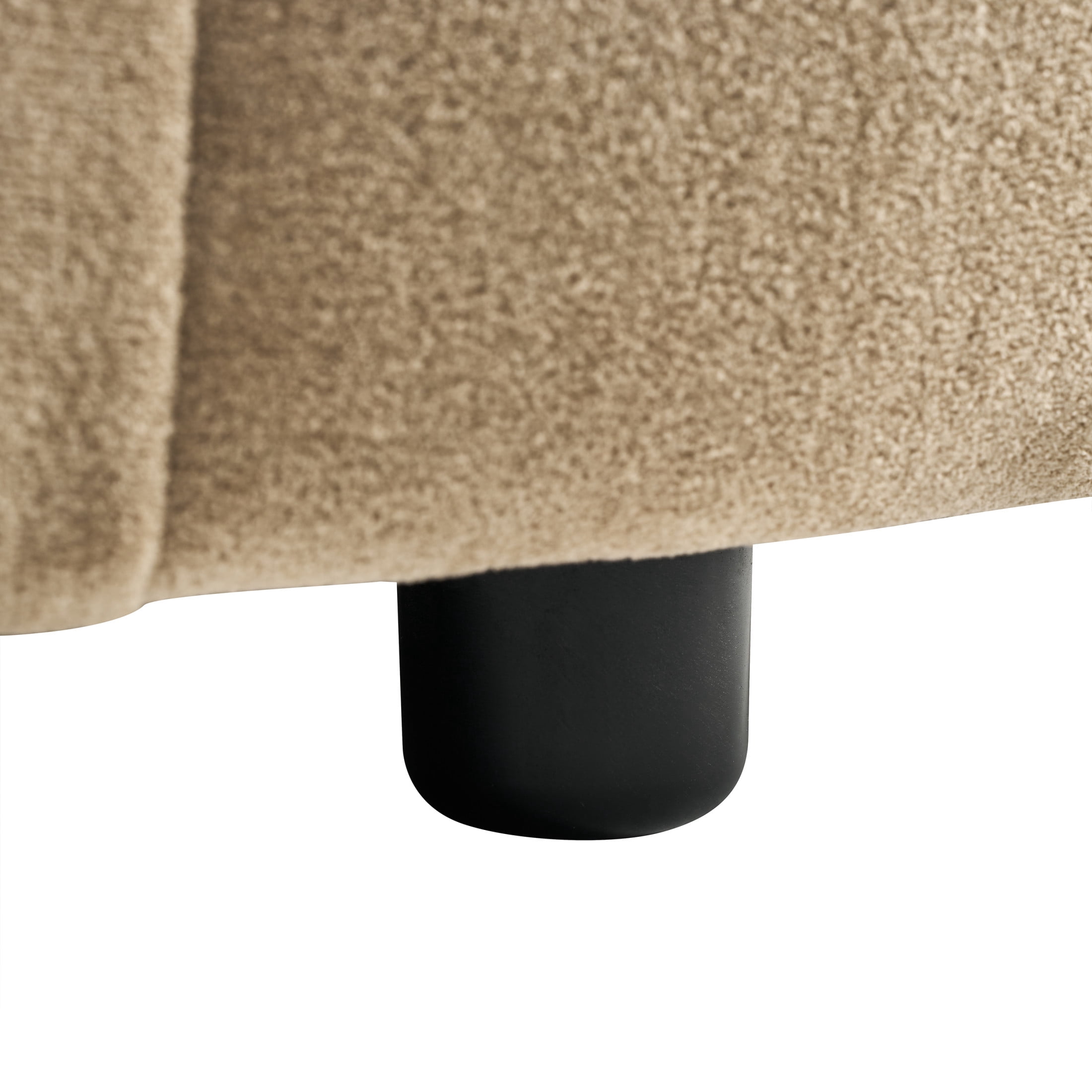 Christopher Knight Home Modern Round Velvet Pumpkin Ottoman, Plush Upholstered Footstool, Warm Greige