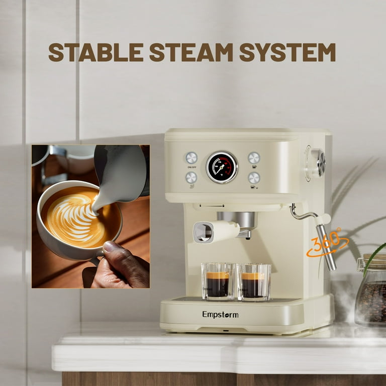 Empstorm 20 Bar Espresso Machine, 3 IN 1 Cappuccino Maker Empstorm 20 Bar Espresso Machine, 3 IN 1 Cappuccino Maker