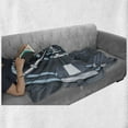 thumbnail image 6 of Outer Space Soft Flannel Fleece Throw Blanket, Inner View of Rocket Structure Cyber Hallway Trip to the Dark Matter, Cozy Plush for Indoor and Outdoor Use, 50" x 60", Grey Blue, by Ambesonne, 6 of 6