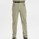 thumbnail image 3 of Pantalones largos para hombre, de color liso, lavados, elásticos, para exteriores, para montañismo, secado rápido, informales, de Taslan, 3 of 6