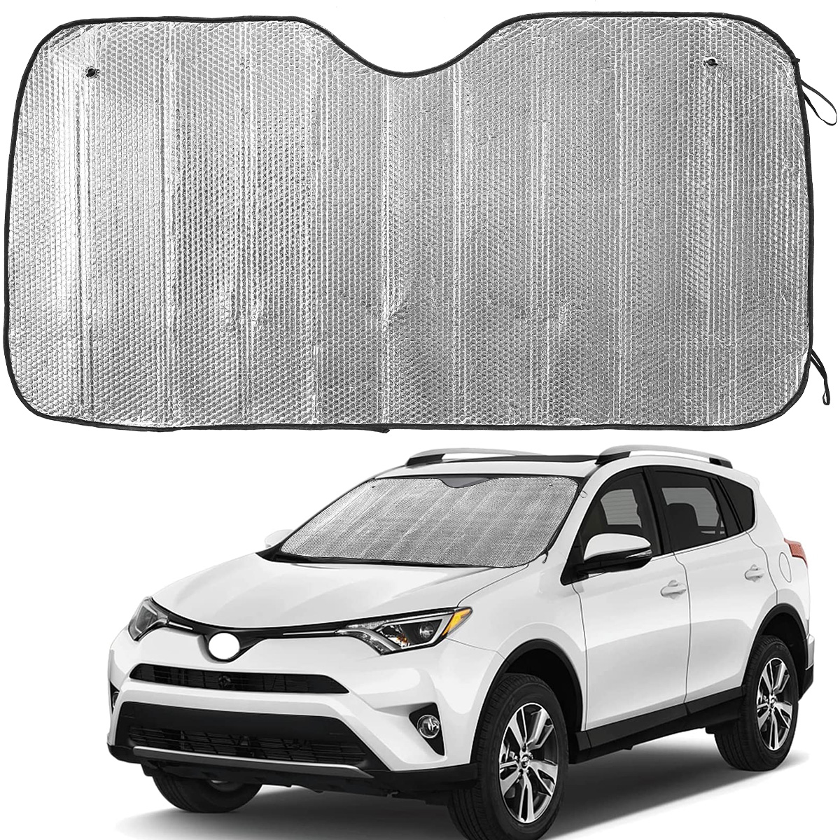 Adifare 55.1 x 27.6in Car Sunshade for Front Windshield Lower