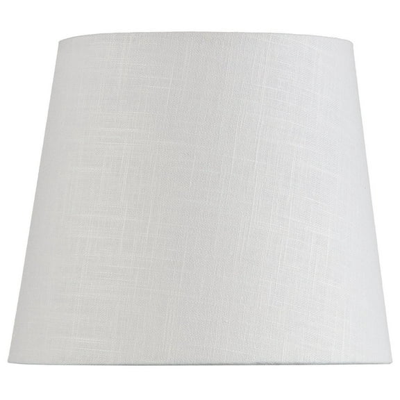 White Linen Five Inch Clip on Chandelier Lampshade with Nickel Bulb Clip