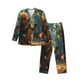 thumbnail image 1 of Balery Cute Butterfly Bear Pijama para Hombre de Dos Piezas con Manga Larga, Conjunto de Dormir y Descanso Suave con Bolsillos-Large, 1 of 7