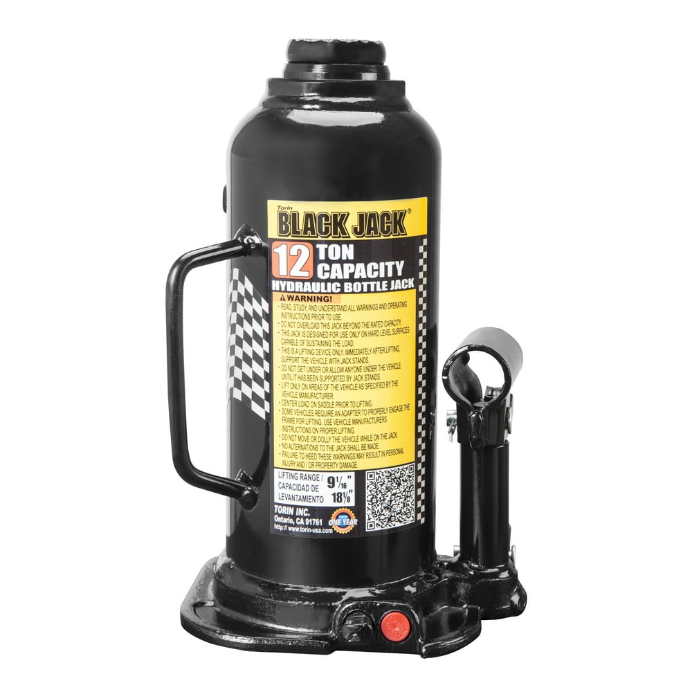 Black Jack 12 Ton Welded Bottle Jack Black T91213W