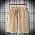 thumbnail image 4 of ibiyuan Athletic Work Short Pants Shorts Men Chino Shorts Gym Shorts Loose-Fit Elastic Waist Sweat Shorts Men Drawstring Straight-Leg Golf Shorts with Pockets Mens Casual Beach Shorts, 4 of 5