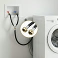 thumbnail image 3 of Lsupdaol Rubber Washing Machine Y Hose, 3/4 Inch Brass Fittings, 1 ft Length Hot Cold Water Supply Y Mixer Hose Connector, Black, 1 Pack, 3 of 7