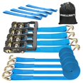 thumbnail image 1 of Correas De Trinquete Awelcraft (4 Unidades)  Resistencia A La Rotura De 4500 Libras, Correas De Amarre Resistentes De 1.5''?15' Con Asas Acolchadas, Ganchos Dobles En Forma De J Y Bucles Suaves Para, 1 of 5