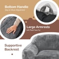 thumbnail image 7 of Bean Bag Chair Bean Bag Chairs for Adults Comfy Beanbag Chair with Spacious Design  Bean Bag Sofa with Armrest Giant Bean Bag Chair with Filler for Living Room Bedroom (Grey), 7 of 7