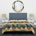 thumbnail image 3 of Designart "Forest Chevron Fantasy" Grey Chevron Bedding Covert Set - glam Bed Set With 1 Sham, 3 of 5