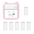 thumbnail image 1 of Mini Pocket Photo Printer Portable Thermal Printing Machine 203dpi Wireless BT Connection for Picture Lable DIY Handcraft List Meno Notes Journal Receipt Paper Instant Printer Sticker with 6, 1 of 7