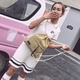 thumbnail image 7 of Canvas Backpack Drawstring Backpack Casual Backpack Drawstring Pocket Bag Fashion Small Bag Travel Day Pack for Women Men, 7 of 7