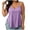 Purple, variant on Kilaqueen Womens Camis Adjustable Spaghetti Straps Silk Satin Tank Tops V Neck Sleeveless Plus Size Camisole Shirts Side Split Summer Basic Tee