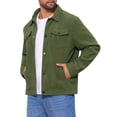 thumbnail image 4 of CHAQUETA DE PANA CASUAL DE MANGA LARGA CON BOTONES Y BOLSILLOS DE COLOR SÓLIDO PARA HOMBRES INSPIRE CHIC M Verde, 4 of 5