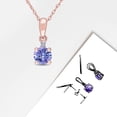 thumbnail image 5 of Everly Women's 1/2ct TGW Tanzanite and Diamond Accent 10k Rose Gold Solitaire Pendant with Chain, 5 of 10