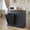 Black, variant on Double Tilt-Out 2x15 Gallons Hidden Garbage Trash Can Cabinet, Hidden Kitchen Trash Cabinet with Storage Drawer, Pet-Proof Wooden Garbage & Recycling Cabinet for Kitchen, Laundry & Living Room, White