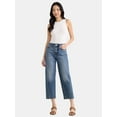 thumbnail image 3 of Time and Tru Women's High Rise Barrel Jeans, 26.5" Inseam, Sizes 0-22, 3 of 6