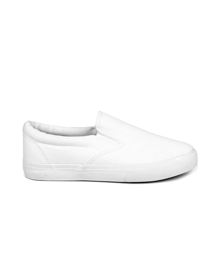 Slip On Women's Canvas Sneakers in White - Walmart.com