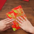 thumbnail image 3 of 4 Pcs Enveloppes Rouges de Festival de Printemps Motif Dragon en Papier Sacs à Argent Rouges pour le Nouvel An, 3 of 9