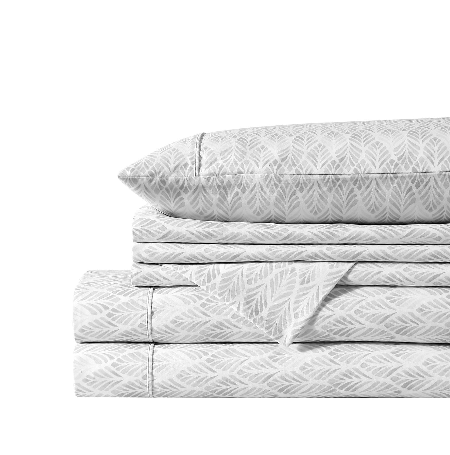 SOCIAL STANDARD by sanctuary 6 Piece Sheet Set, Recycled Microfiber, Wrinkle Resistant, Eco Friendly and Easy Care, Available Sizes: D,Q and K