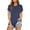 B:Navy Blue, variant on Womens Tee Tops Summer Short Sleeve Long T-Shirts(Navy Blue 2XL)