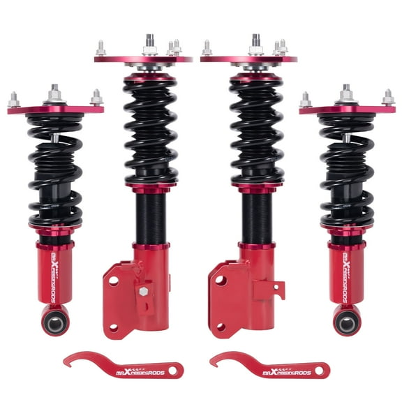 maXpeedingrods Coilovers for Subaru WRX 2015-2021, for WRX STI 2005-2021?Height Adjustable Full Coilover, Suspension Kit, Preset Damping Shock Absorber Struts, Lowering Kit Red