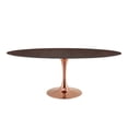 thumbnail image 2 of Modway Lippa 78" Oval Wood Dining Table in Rose Cherry Walnut, 2 of 3