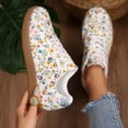 thumbnail image 5 of Willtoo Womens Floral Print Sneakers Casual Lace‑Up Retro Trainer Shoes Lightweight Fashion Flats for Daily Outings, 5 of 6