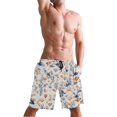 thumbnail image 5 of Dailycode Men's Quick Dry Swim Trunks Beach Shorts Casual Summer Board Shorts with Pockets, Colorful Shells Seaweed, 5 of 8