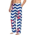 thumbnail image 2 of Daiia Nautical Anchors Men's Sleep Pant with Pockets and Drawstring,Pajama Pants-Small, 2 of 9