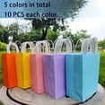 thumbnail image 2 of Colorful Paper Gift Bags with Handles, Medium Size, 8.3x10.6x4.3 Inches, 50 Pack, 5 Colors, Recyclable Kraft Paper for Gift Wrapping and Carrying, 2 of 9