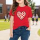 thumbnail image 5 of TaTaai School Season Cute Print Short Sleeve T-Shirt, Valentine's Day Casual Top, Unisex All Season Graphic Tee Gift, 5 of 8