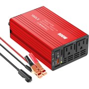 YSOLX 800W Power Inverter, DC 12V to 110V AC Converter with [65W USB-C]/USB-Fast Charging(24W)/ Dual AC Outlet