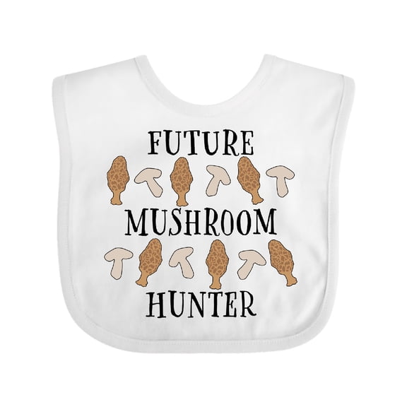 Inktastic Future Mushroom Hunter Mushrooms and Morels Boys or Girls Baby Bib