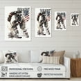 thumbnail image 4 of Designart Usa Hockey Player In Action II Canvas Wall Art, 4 of 5