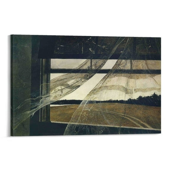 Wind from The Sea (1948) by Andrew Wyeth Painting Art Poster Posters Art Print Wall Photo Paint Poster Hanging Picture Family Bedroom Decor Gift 20x30inch(50x75cm)