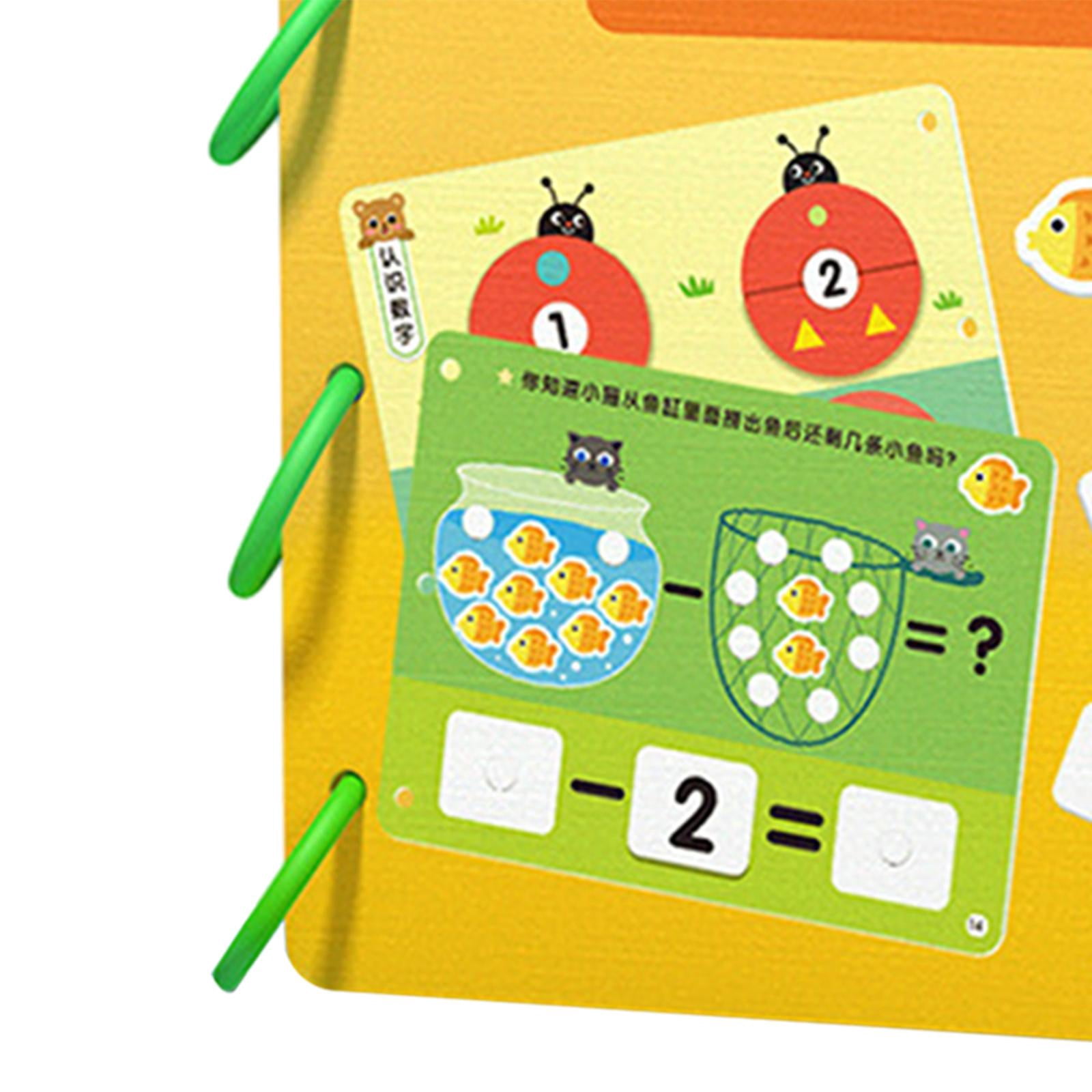 Rushawy Montessori Sticker Book Kids Early Learning Toy Lasting Enlightenment Paper Card Style C