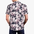 thumbnail image 4 of Balery Lilies Flowers Printed Men’s Short Sleeve Polo Shirt, Midweight Men's Shirt,Golf Polo shirts -XX-Large, 4 of 9