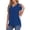 Blue, variant on Cmfcve Womens Dolman Short Sleeve T Shirt V Neck Basic Summer Tops Side Split Loose Fit Casual Tunic Tops Daily Work Blouse