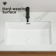 thumbnail image 2 of 24" X 16" Undermount Kitchen Sink - White Ceramic Single Bowl Sink, Deep 8" Basin Without Bottom Grid, Scratch & Heat Resistant, 2 of 8