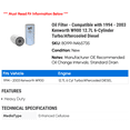 thumbnail image 2 of Oil Filter - Compatible with 1994 - 2003 Kenworth W900 12.7L 6-Cylinder Turbo/Aftercooled Diesel 1995 1996 1997 1998 1999 2000 2001 2002, 2 of 2