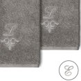 thumbnail image 2 of Authentic Hotel and Spa  100% Turkish Cotton Monica 2PC Embellished Washcloth Set Dark Gray E, 2 of 3