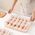 thumbnail image 4 of HaoXun 1 Pcs Clear Plastic Egg Storage Box - Stackable Refrigerator Egg Organizer with Stable Lid for Kitchen Food Container, 4 of 6
