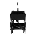 thumbnail image 2 of Black Freestanding Bathroom Sink Vanity with Storage Cabinet, Black, 201 Stainless Steel & Wood, Hot-Cold Faucet, Soap Dispenser, Drain Basket, Overflow Hole, 19.7"x15.8"x30.7", Modern, Easy Assembly, 2 of 15