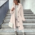thumbnail image 4 of Perfectbot Women's Sherpa Fleece Coat Lapel Collar Long Sleeve Button Down Teddy Jacket Warm Winter Outerwear, 4 of 8